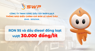 RON 95 và dầu diesel đồng loạt vượt 30.000 đồng/lít ngay trong đêm 19/03