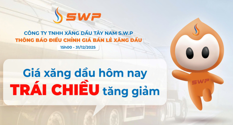 Giá xăng dầu hôm nay 31/12 trái chiều tăng giảm