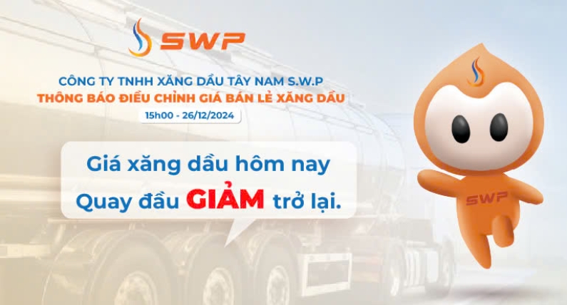 Giá xăng dầu hôm nay ngày 26/12/2024: Xăng RON 95 giảm gần 500 đồng/lít, giá dầu cũng giảm