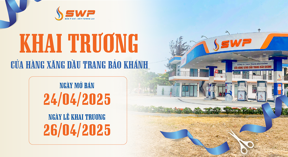 Tây Nam SWP thông báo khai trương Cửa hàng xăng dầu Trang Bảo Khánh tại Đà Nẵng.