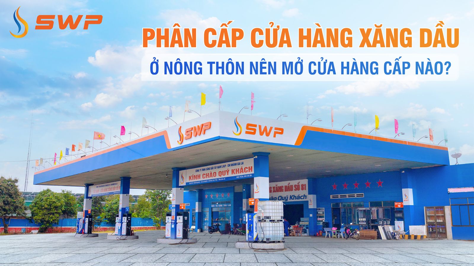 Phấn cấp cửa hàng xăng dầu