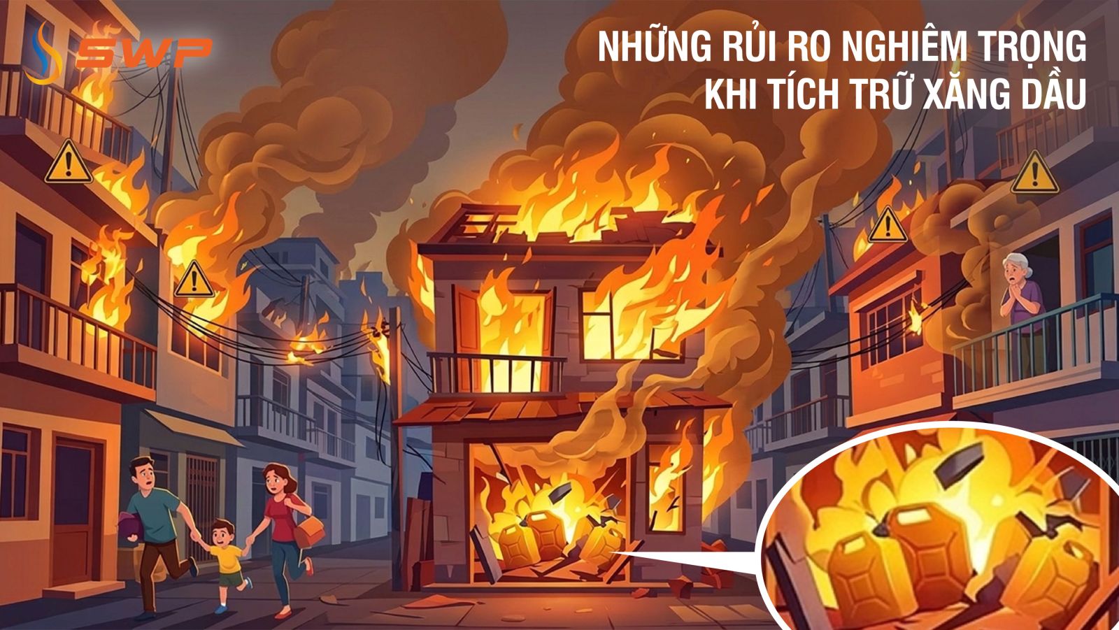 Tích trữ xăng dầu gây nguy hiểm cho cả khu dân cư