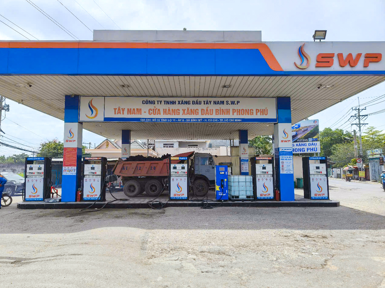 Trạm bơm Urê đã được lắp đặt tại của hàng xăng dầu Bình Phong Phú SWP và đi vào hoạt động